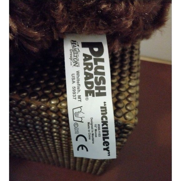 Plush Parade Moose 10in Stuffed Animal Toy The Hamilton Group Thick Curl… - Picture 5 of 7